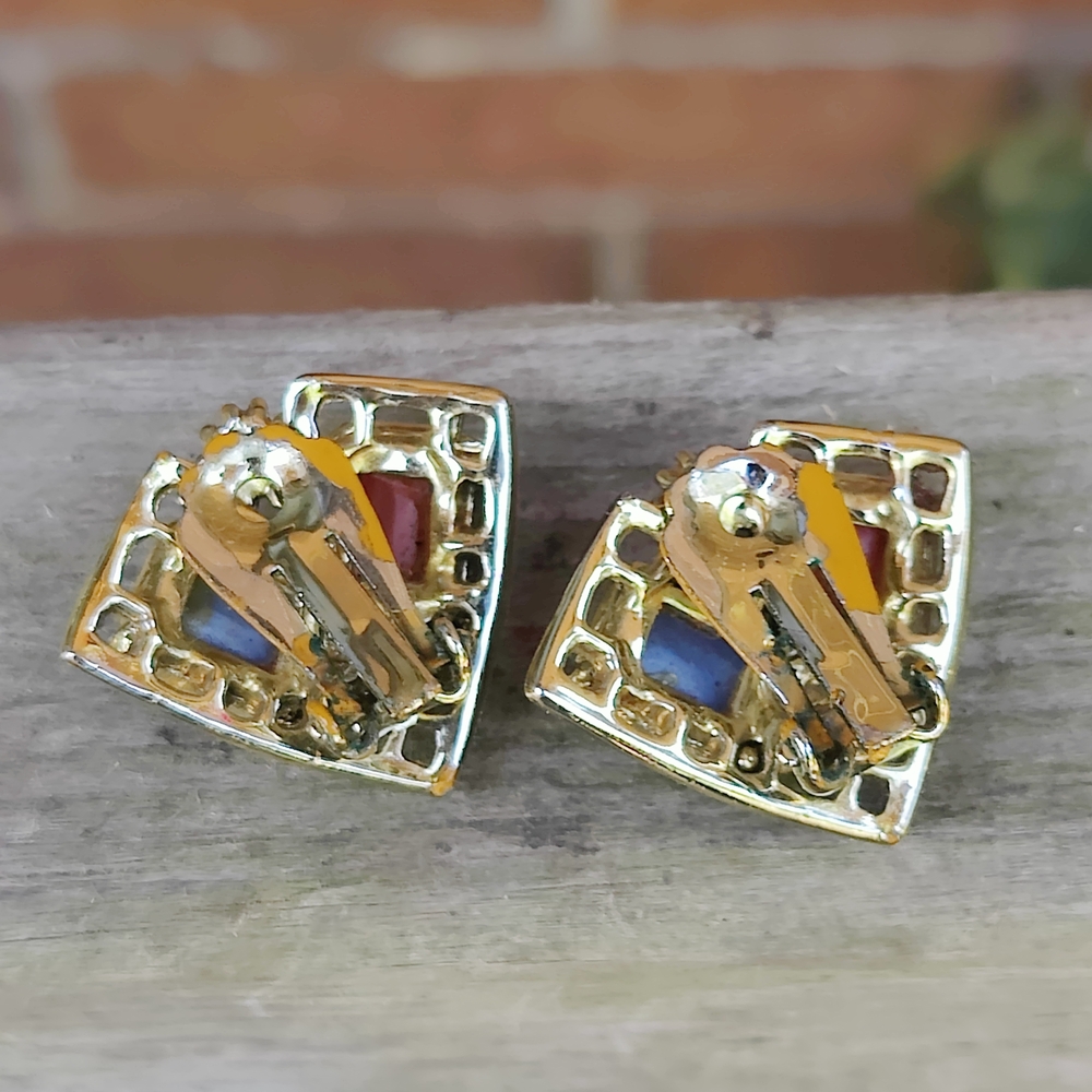 Vintage 1950s Moonglow Earrings - Picture 3 of 4
